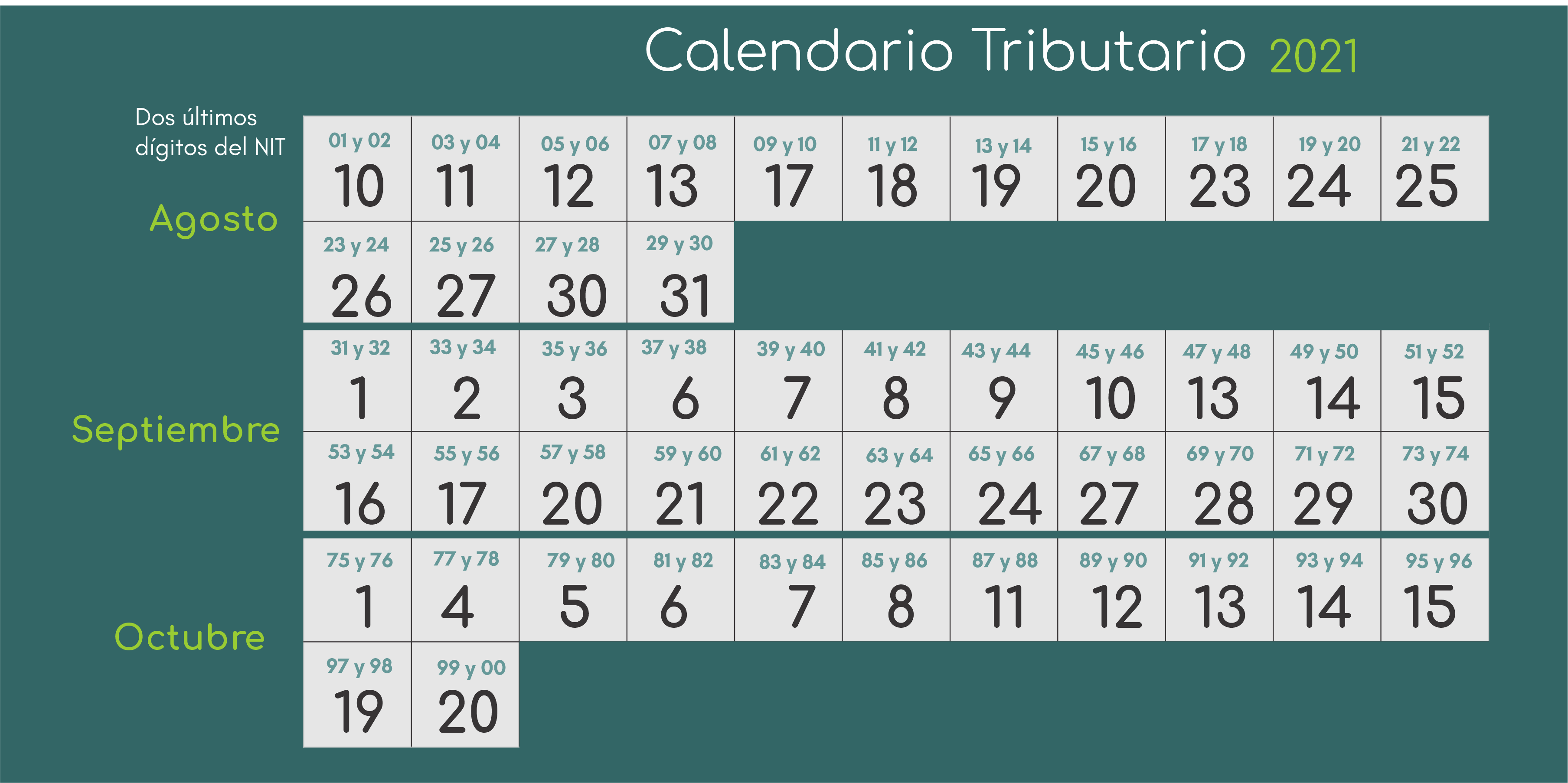 calendario tributario